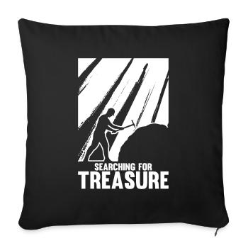 Prospectors Digging Treasure - Sofa pillowcase 17,3'' x 17,3'' (45 x 45 cm) - black - Front