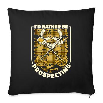 Prospectors Digging Treasure - Sofa pillowcase 17,3'' x 17,3'' (45 x 45 cm) - black - Front