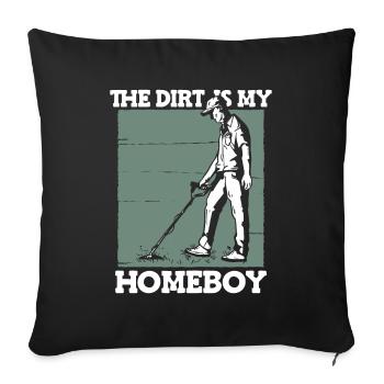 Prospectors Digging Treasure - Sofa pillowcase 17,3'' x 17,3'' (45 x 45 cm) - black - Front
