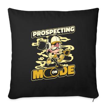 Prospectors Digging Treasure - Sofa pillowcase 17,3'' x 17,3'' (45 x 45 cm) - black - Front