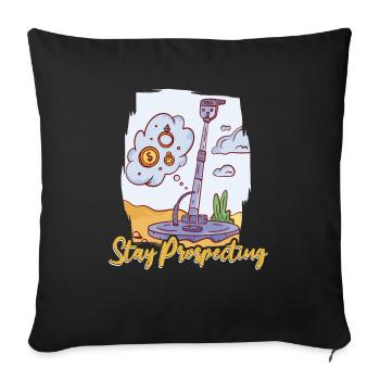 Prospectors Digging Treasure - Sofa pillowcase 17,3'' x 17,3'' (45 x 45 cm) - black - Front