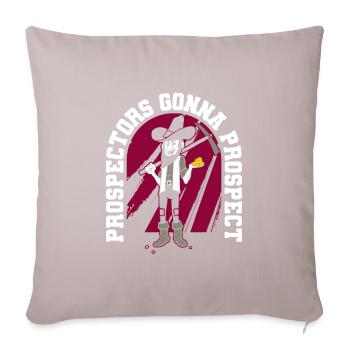 Prospectors Digging Treasure - Sofa pillowcase 17,3'' x 17,3'' (45 x 45 cm) - light taupe - Front