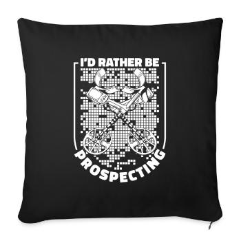 Prospectors Digging Treasure - Sofa pillowcase 17,3'' x 17,3'' (45 x 45 cm) - black - Front