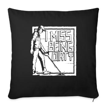 Prospectors Digging Treasure - Sofa pillowcase 17,3'' x 17,3'' (45 x 45 cm) - black - Front