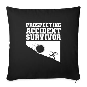 Prospectors Digging Treasure - Sofa pillowcase 17,3'' x 17,3'' (45 x 45 cm) - black - Front