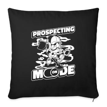 Prospectors Digging Treasure - Sofa pillowcase 17,3'' x 17,3'' (45 x 45 cm) - black - Front
