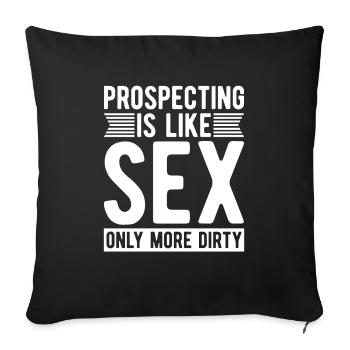Prospectors Digging Treasure - Sofa pillowcase 17,3'' x 17,3'' (45 x 45 cm) - black - Front