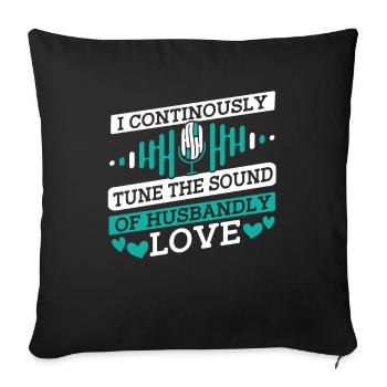 Sound Engineer Sound Engineer Husband - Sofa pillowcase 17,3'' x 17,3'' (45 x 45 cm) - black - Front