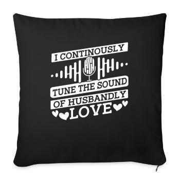 Sound Engineer Sound Engineer Husband - Sofa pillowcase 17,3'' x 17,3'' (45 x 45 cm) - black - Front