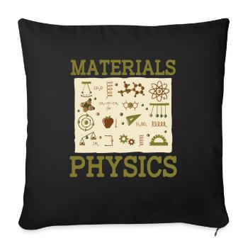 Physique Phyiker Physique appliquée - Housse de coussin décorative 45 x 45 cm - noir - Devant