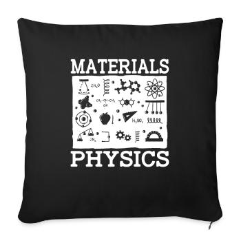 Physics Phyiker Applied Physics - Sofa pillowcase 17,3'' x 17,3'' (45 x 45 cm) - black - Front