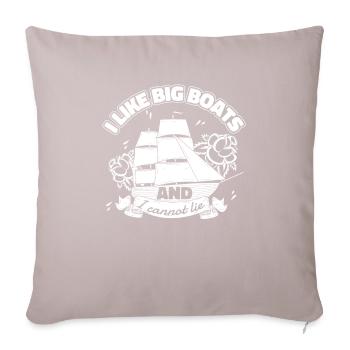 Voilier - Housse de coussin décorative 45 x 45 cm - taupe clair - Devant