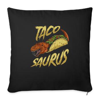 Dinosaure Dinosaure adulte - Housse de coussin décorative 45 x 45 cm - noir - Devant