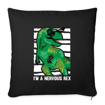 Dinosaurier Erwachsener Dinosaurier - Sofakissenbezug 45 x 45 cm - Schwarz - Vorne