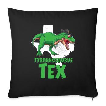 Dinosaure Dinosaure adulte - Housse de coussin décorative 45 x 45 cm - noir - Devant