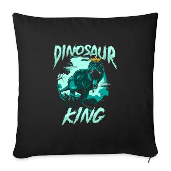 Dinosaure Dinosaure adulte - Housse de coussin décorative 45 x 45 cm - noir - Devant