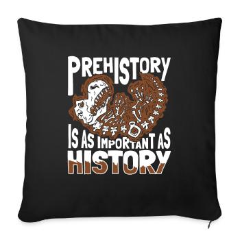 Dinosaure Dinosaure adulte - Housse de coussin décorative 45 x 45 cm - noir - Devant