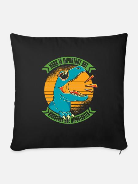 Dinosaurier Erwachsener Dinosaurier - Sofakissenbezug 45 x 45 cm - Schwarz