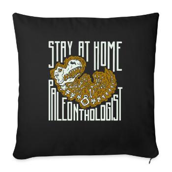 Dinosaure Dinosaure adulte - Housse de coussin décorative 45 x 45 cm - noir - Devant