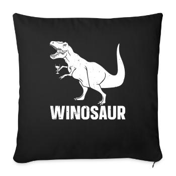 Dinosaure Dinosaure adulte - Housse de coussin décorative 45 x 45 cm - noir - Devant