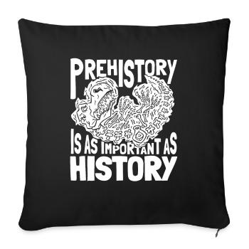 Dinosaure Dinosaure adulte - Housse de coussin décorative 45 x 45 cm - noir - Devant