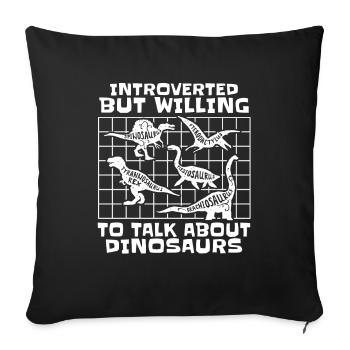 Dinosaurier Erwachsener Dinosaurier - Sofakissenbezug 45 x 45 cm - Schwarz - Vorne