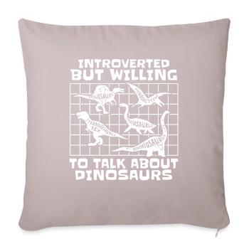 Dinosaurier Erwachsener Dinosaurier - Sofakissenbezug 45 x 45 cm - helles Taupe - Vorne