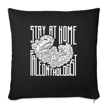 Dinosaure Dinosaure adulte - Housse de coussin décorative 45 x 45 cm - noir - Devant