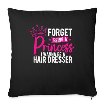 Friseur Hairstylist Friseur - Sofakissenbezug 45 x 45 cm - Schwarz - Vorne