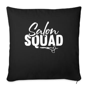 Friseur Hairstylist Friseur - Sofakissenbezug 45 x 45 cm - Schwarz - Vorne