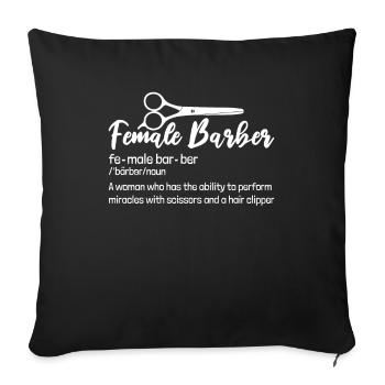 Friseur Hairstylist Friseur - Sofakissenbezug 45 x 45 cm - Schwarz - Vorne