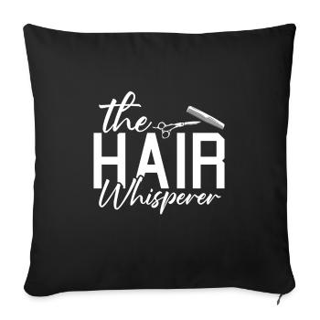 Friseur Hairstylist Friseur - Sofakissenbezug 45 x 45 cm - Schwarz - Vorne