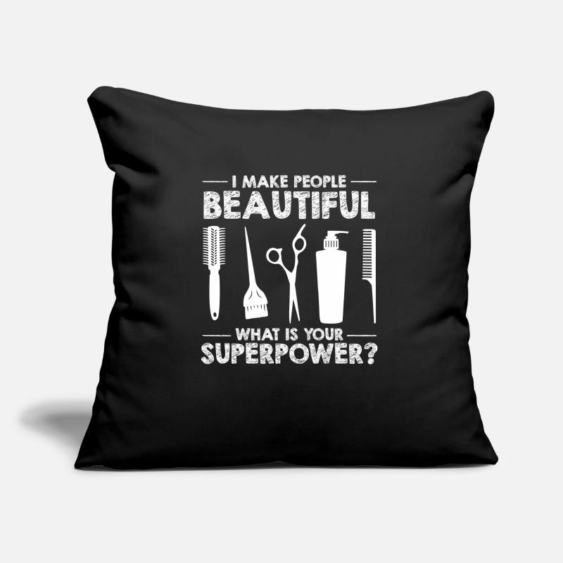 Coiffeur Coiffeur Coiffeur Housse de coussin décorative 45 x 45 cm