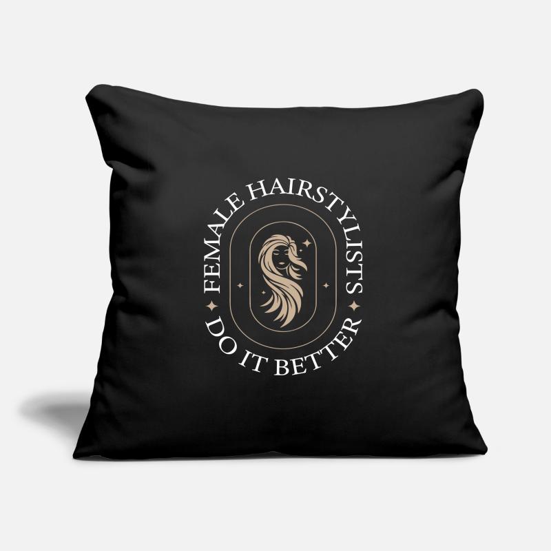 Coiffeur Coiffeur Coiffeur Housse de coussin décorative 45 x 45 cm