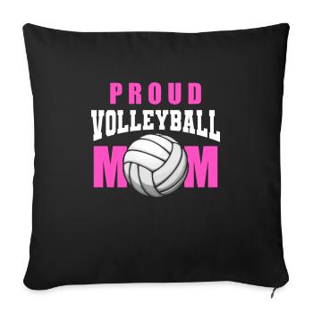 Volleyball Volleyball Player Volleyball Mama - Housse de coussin décorative 45 x 45 cm - noir - Devant