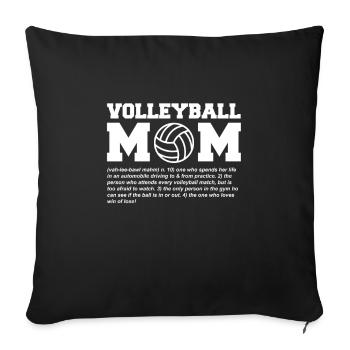 Volleyball Volleyball Player Volleyball Mama - Housse de coussin décorative 45 x 45 cm - noir - Devant
