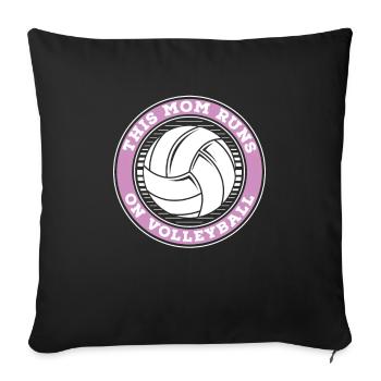 Volleyball Volleyball Player Volleyball Mama - Housse de coussin décorative 45 x 45 cm - noir - Devant