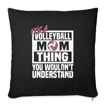 Volleyball Volleyball Player Volleyball Mama - Housse de coussin décorative 45 x 45 cm - noir - Devant