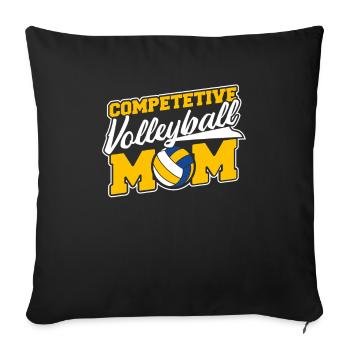 Volleyball Volleyball Player Volleyball Mama - Housse de coussin décorative 45 x 45 cm - noir - Devant