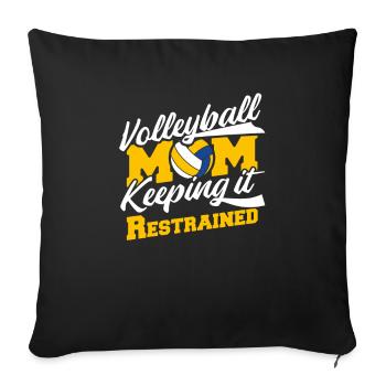 Volleyball Volleyball Player Volleyball Mama - Housse de coussin décorative 45 x 45 cm - noir - Devant