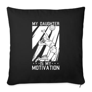 Volleyball Volleyball Player Volleyball Mama - Housse de coussin décorative 45 x 45 cm - noir - Devant
