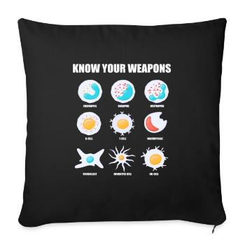 Biology Biologist Children Biology - Sofa pillowcase 17,3'' x 17,3'' (45 x 45 cm) - black - Front