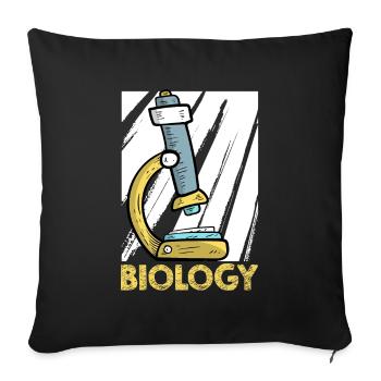 Biology Biologist Children Biology - Sofa pillowcase 17,3'' x 17,3'' (45 x 45 cm) - black - Front