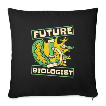 Biologie Biologe Kinder Biologie - Sofakissenbezug 45 x 45 cm - Schwarz - Vorne