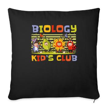 Biology Biologist Children Biology - Sofa pillowcase 17,3'' x 17,3'' (45 x 45 cm) - black - Front