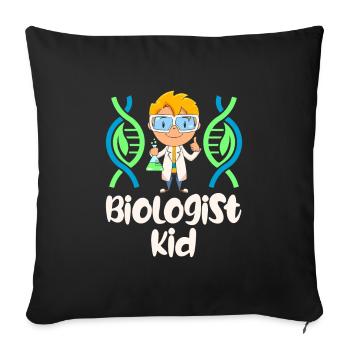 Biology Biologist Children Biology - Sofa pillowcase 17,3'' x 17,3'' (45 x 45 cm) - black - Front
