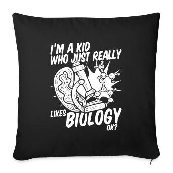 Biology Biologist Children Biology - Sofa pillowcase 17,3'' x 17,3'' (45 x 45 cm) - black - Front