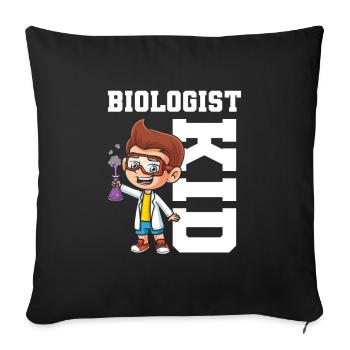Biology Biologist Children Biology - Sofa pillowcase 17,3'' x 17,3'' (45 x 45 cm) - black - Front