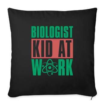 Biology Biologist Children Biology - Sofa pillowcase 17,3'' x 17,3'' (45 x 45 cm) - black - Front