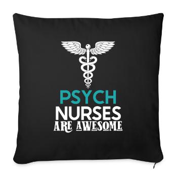 Infirmier - Housse de coussin décorative 45 x 45 cm - noir - Devant